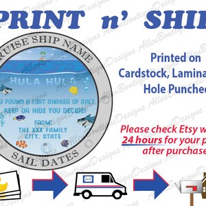 Port Hole Salzstreuer Tags Print n 'Versand! Individuell angefertigter Kreuzfahrt-Salzstreuer: Port Hole / Kreuzfahrt-Enten / Verlorener Salzstreuer / Margaritaville
