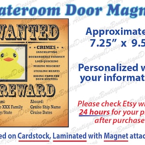 Poster Recherche canard, aimant pour porte de cabine