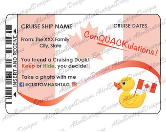 Custom Canada Cruise Duck Tags: Personalized Cruise Gift (Digital Download)
