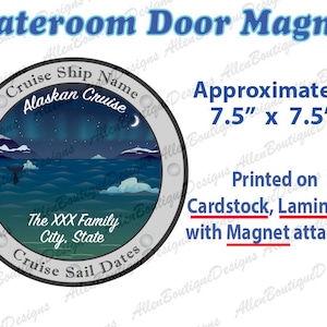 Cruise Stateroom Door Magnet / Port Hole Alaska Cruise Magnet / Cruise Door Decorations / Cruise Door Magnets