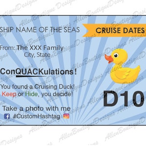 Classic RC Customized Duck Tags: Theme Royal Classic Room Key / Customized with your Personal Information