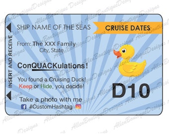 Classic RC Customized Duck Tags: Theme Royal Classic Room Key / Customized with your Personal Information