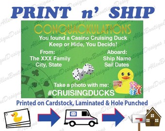 Pato de crucero de casino Etiquetas: Personalizado, laminado, perforado