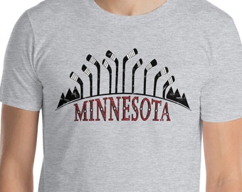 Minnesota Hockey Stick On Horizon Tshirt | MN Hockey Apparel