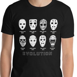 NHL Goalie Mask Evolution T-Shirt - Hockey History