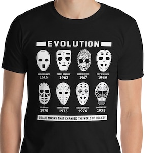 NHL Goalie Mask Evolution T-Shirt - Hockey History