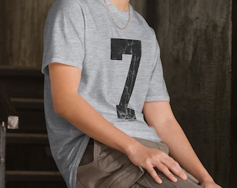 Front Number T-shirt | Lucky Number Shirt | #1 Shirt | Short-Sleeve T-Shirt With Number | Sports jersey shirt