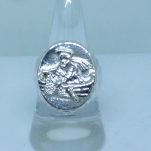 Piscatorius ring in solid sterling silver anello piscatorio in argento 925 millesimi San Pietro pescatore