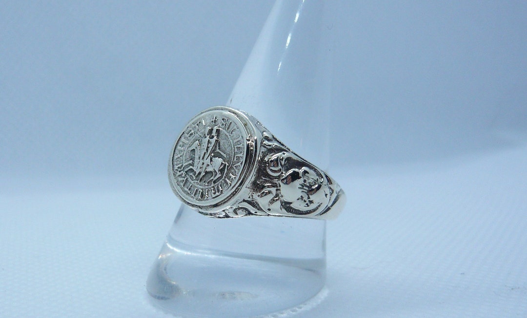 Bague Chevalier Templier En Argent 925 - Gros Modèle - Croix Templière - Neuf Sans Emballage