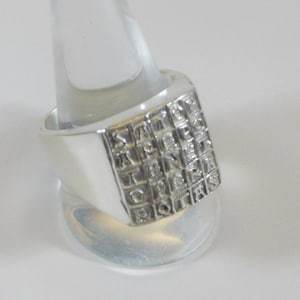 Sator ring in solid sterling silver anello Sator Arepo in argento 925 millesimi