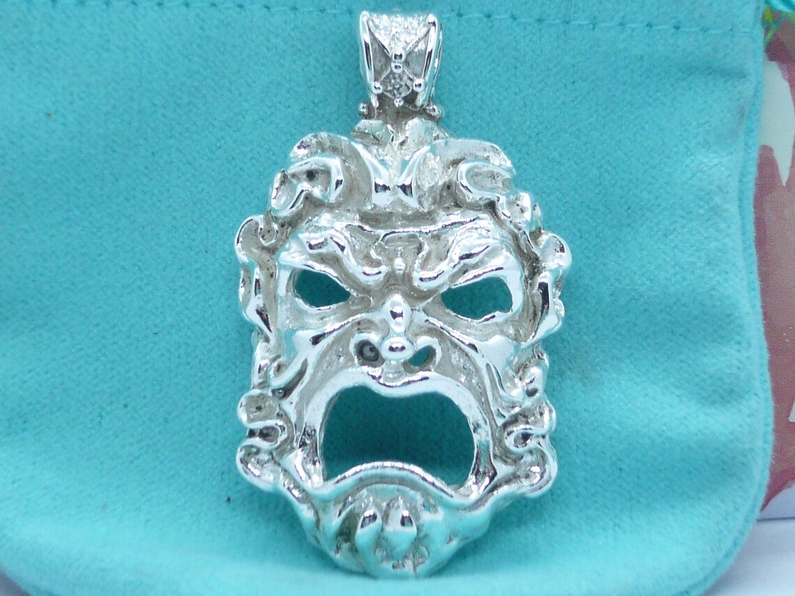 Orecchini A Bottone Con Maschera Di V Per Vendetta | Argento Sterling 925, Design Gotico E Punk | Gioielli Unisex ZLING, 6x9mm