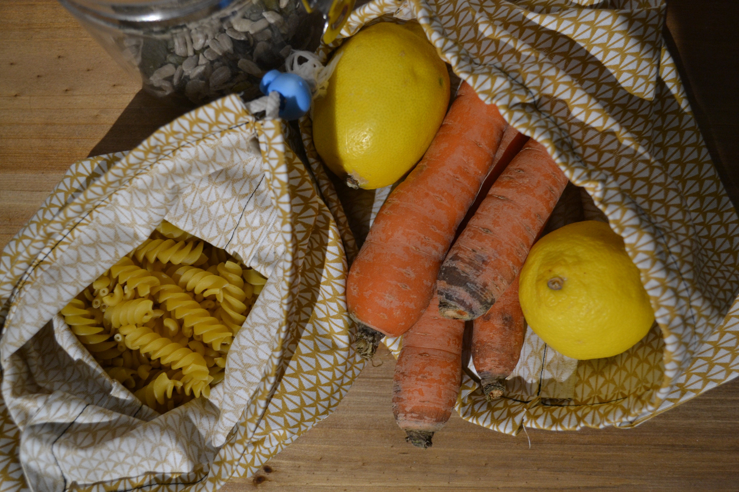 Lot de Sacs à Vrac en Coton