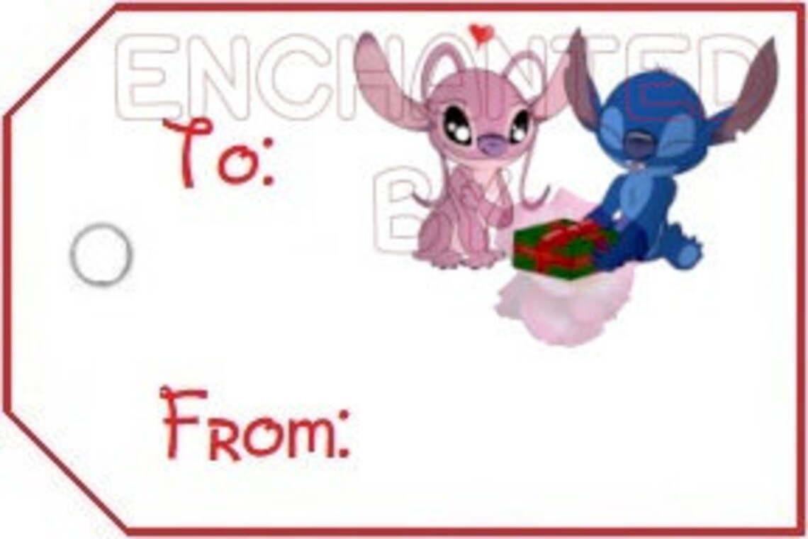 Disney Lilo and Stitch Printable Holiday Gift Tags | Etsy