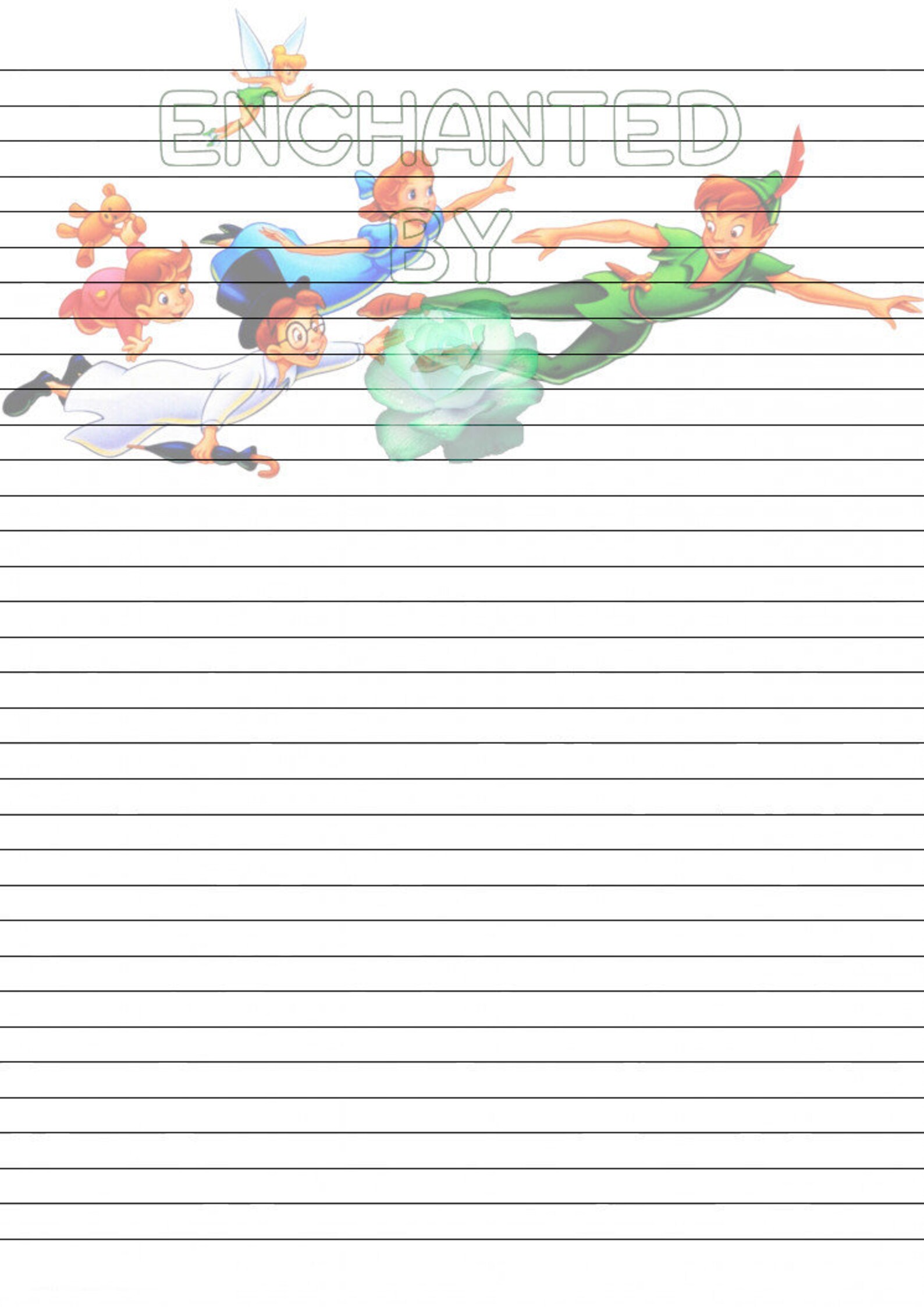 Disney Peter Pan Stationery Set Etsy