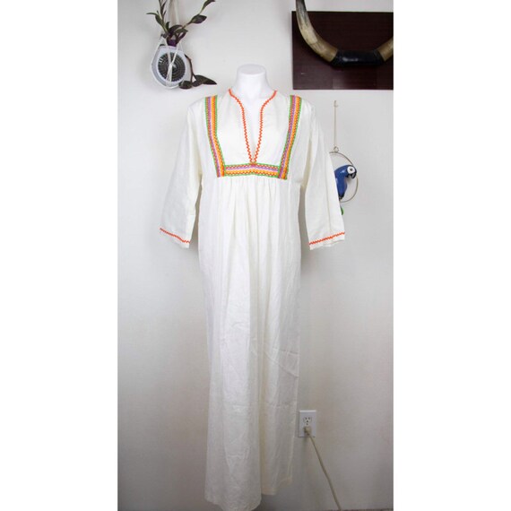70s Plus Size Neon Prairie Dress