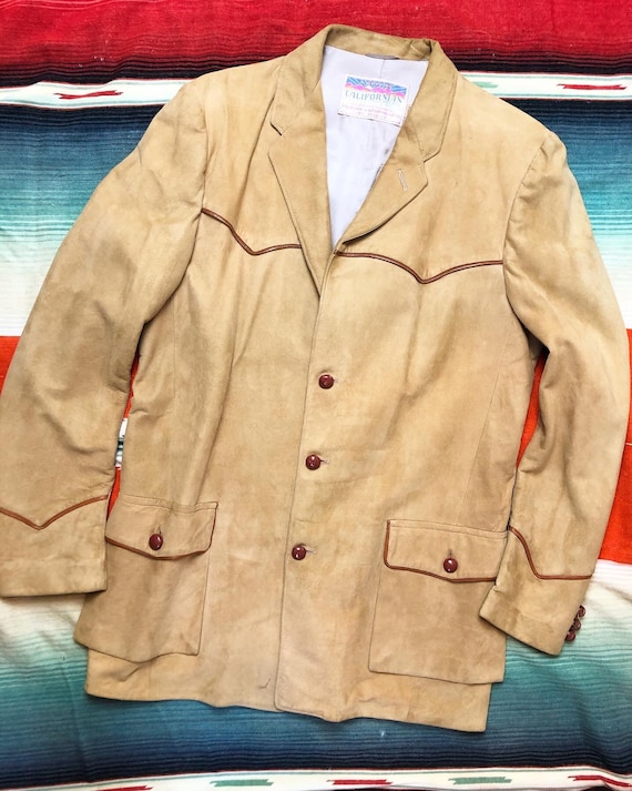 1940s “Californian” Western Suede Blazer / Suit Co