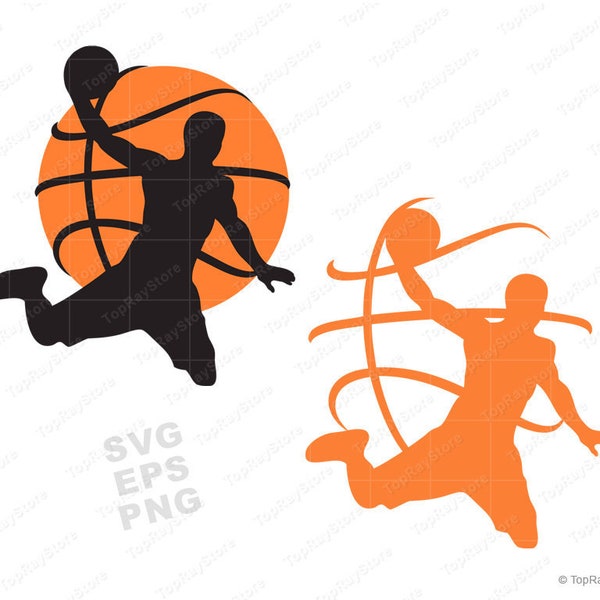 Basketball Svg, Basketball Dunk Svg, Basketball Player with Ball Svg, Basketball decal, Basketball shirt Svg, Eps, Png. Cut files