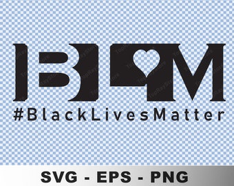 BLM Svg, Black Lives Matter Svg, abstract design met hart, BLM beelden, Instant Download