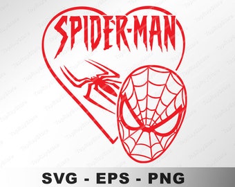 Love Spiderman SVG, wire, Spiderman face wire, Cutting Files,  Cricut,  Silhouette, SVG,  eps, png. Instant Download