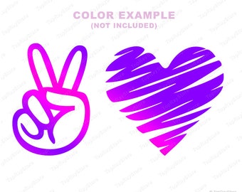 Peace Heart Svg Etsy