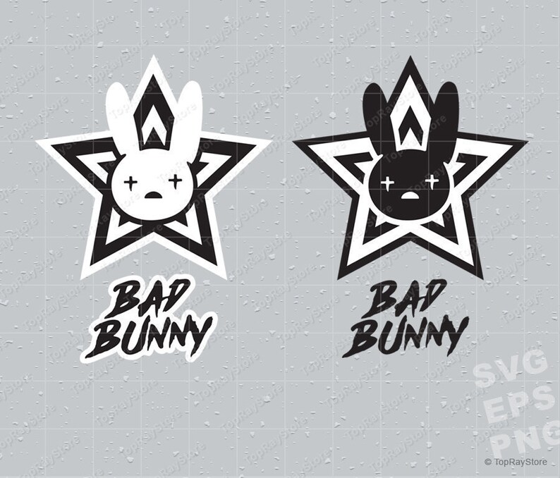 Bad Bunny SVG Bad Bunny Star SVG Bad Bunny Logo SVG El Etsy Canada