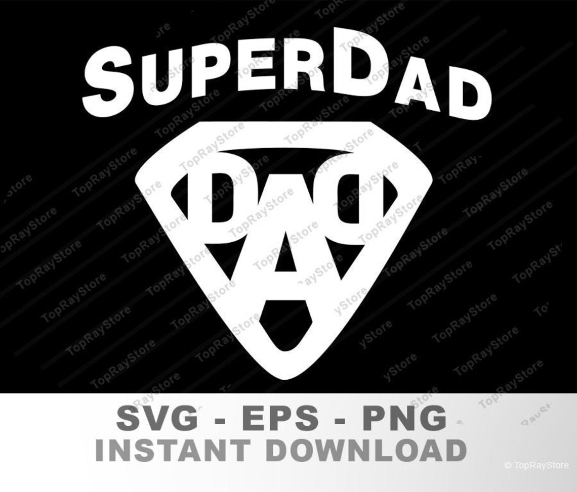 Download Fathers day SVG Superman Dad Superdad Superhero 2 | Etsy