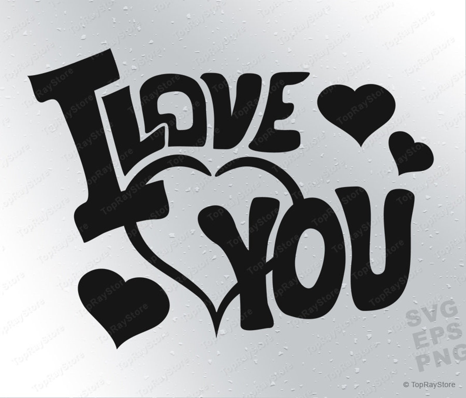 I Love You SVG Herz SVG Cut Files Cricut Silhouette Svg | Etsy