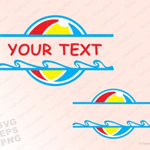 Beach ball split Svg, Summer 2021 Svg, summer t-shirt Svg, beach ball monogram Svg, Family vacation 2021 svg, kids tshirt Svg, Eps, Png