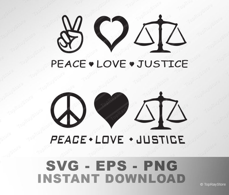 Download Svg Eps Instant Download Cut File Peace Love And Justice Svg Black Lives Matter Svg Png Shapes 2 Variations Art Collectibles Drawing Illustration Vadel Com
