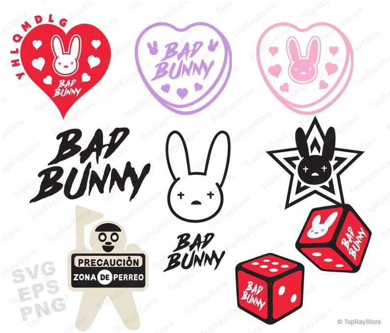 Bad Bunny SVG Bad Bunny Logo SVG Bad Bunny Bundle SVG Bad Etsy UK
