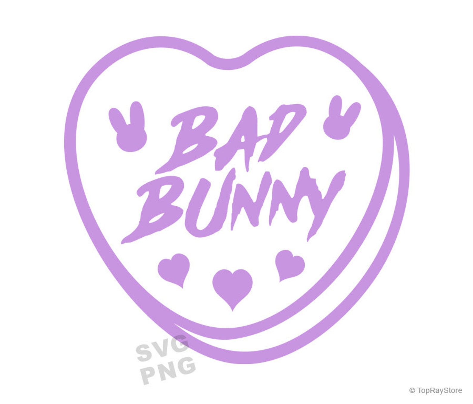 Bad Bunny SVG Bad Bunny Heart SVG Love Bad Bunny Logo SVG - Etsy