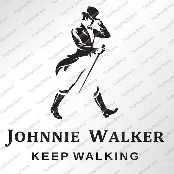 Johnnie Walker SVG, Keep Walking America SVG, Scotch whisky logo, cut Files, Cricut,  Silhouette, SVG, eps, png. Instant download