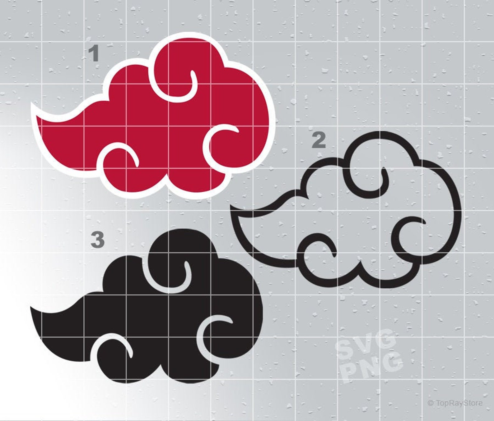 Naruto Cloud Svg anime Svg naruto vector anime clipart Etsy