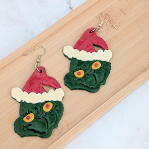 The Grinch Earrings, How the Grinch Stole Christmas, Grinchmas, Disney Christmas