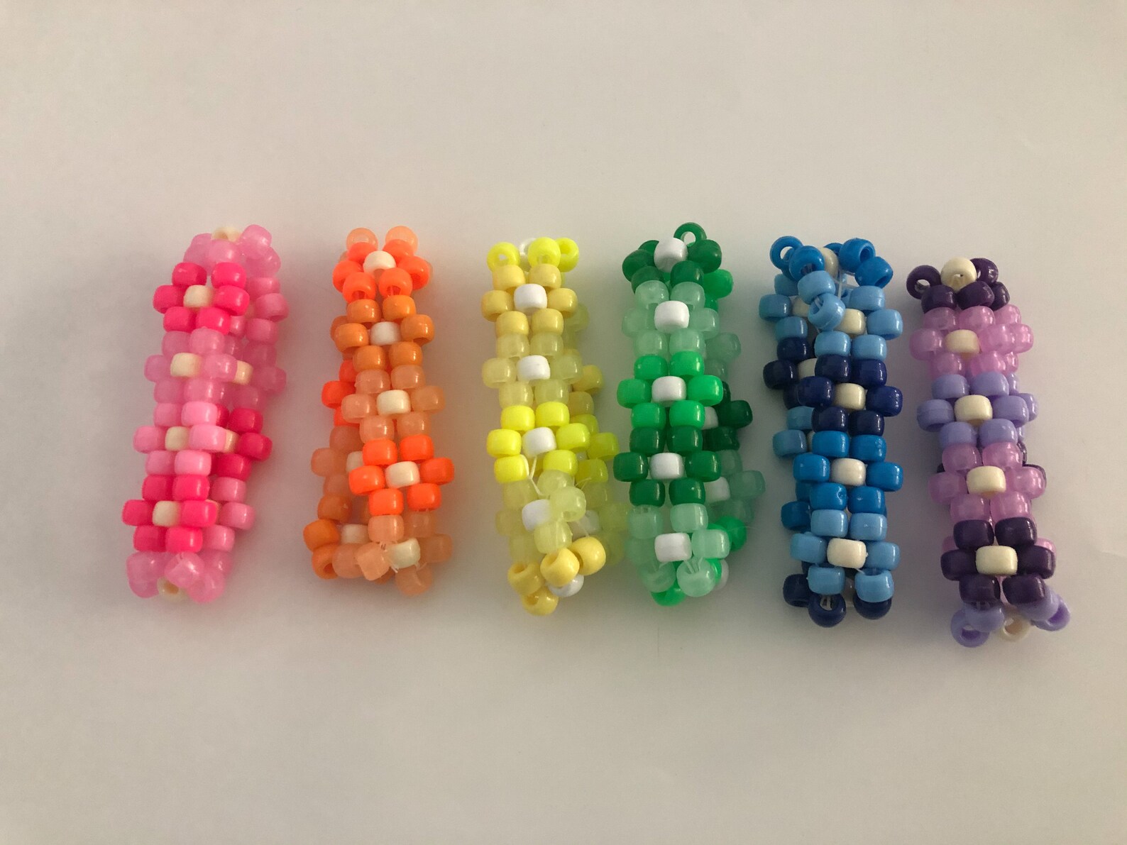 Flower Kandi Bracelet Cuffs Choose Your Own Color Rainbow Etsy