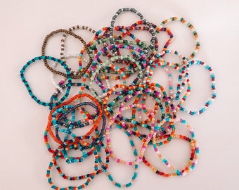 Pack of 5 Random Seed Bead Bracelets