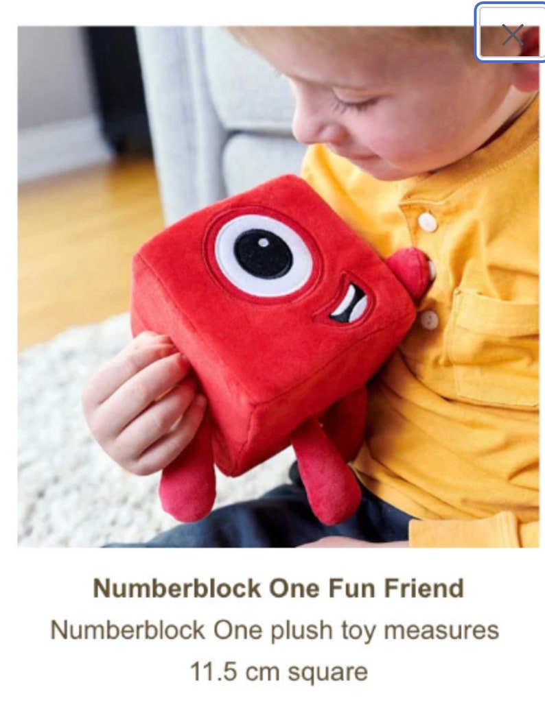 Numberblocks Number One 1 Plushie Soft Toy 4.5 Square - Etsy