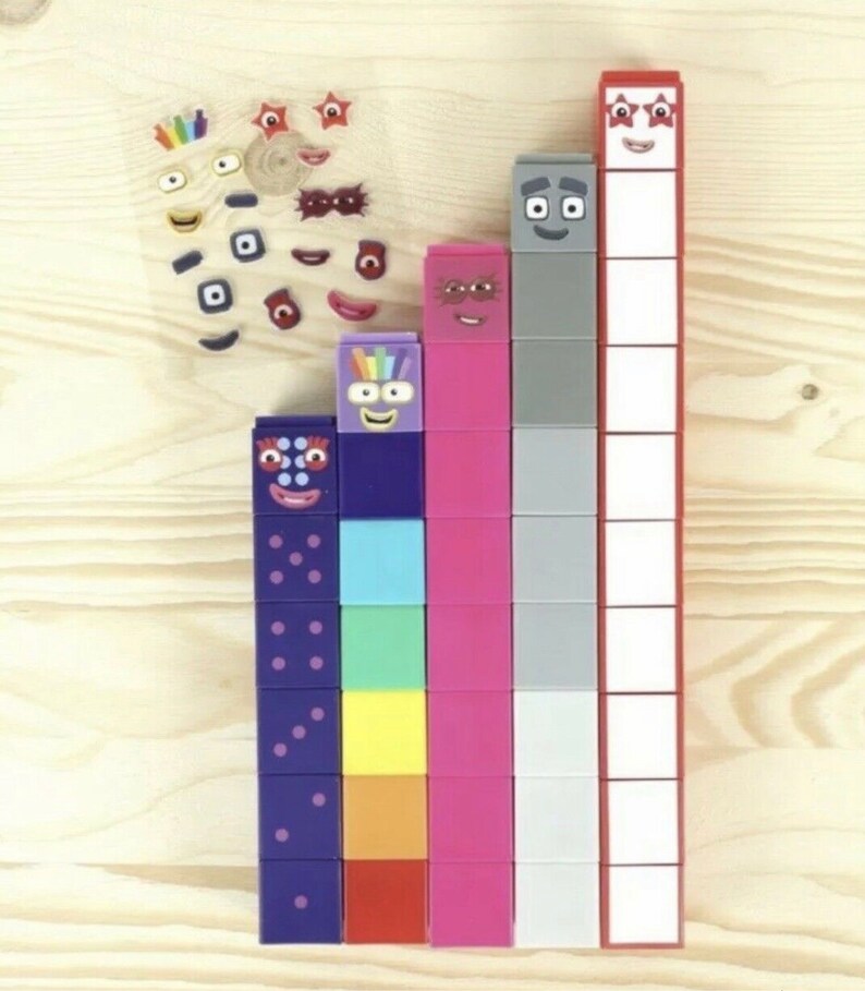 Numberblocks 610 Cake Toppers Etsy Numberblocks 610 Cake Toppers Etsy