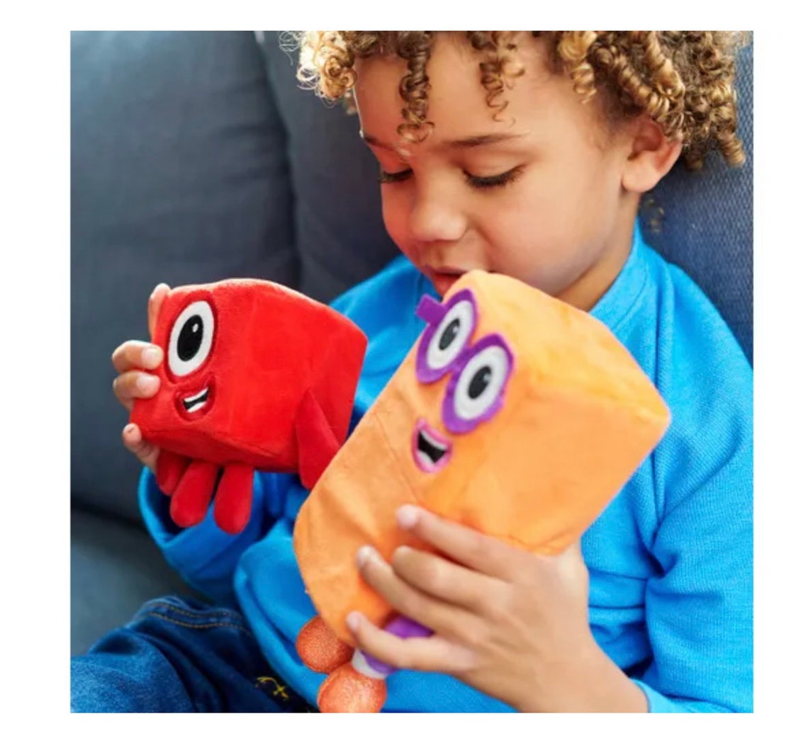 Numberblocks Number One and Two Plushie Soft Toy 3 Square and Etsy