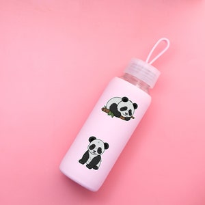 7 CUTE PANDA STICKERS For Kids Teacher School,  Panda Lover Pack For Laptop Notebook Journal Tumblers Car Mirror Room Cartoon Free Shipping