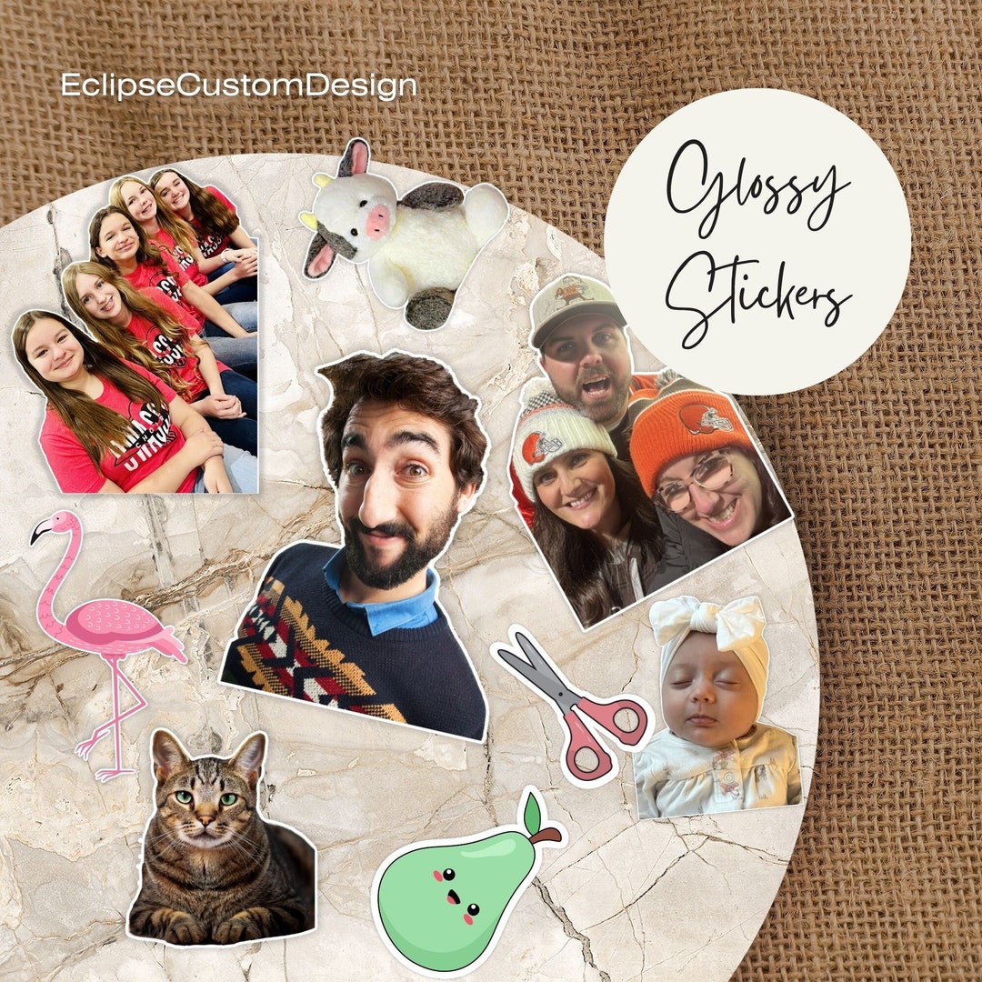 Personalized Stickers, Custom Photo, Gift for Him, Customized Stickers ...