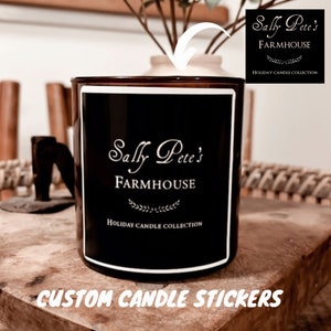 Personalized Candle Decoration Custom Candle Labels | Candle DIY | Handmade Candles | Candle Design | Custom Candle Stickers