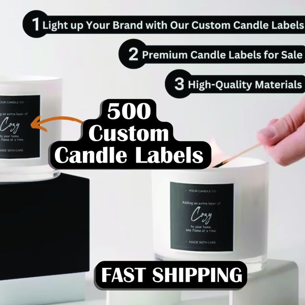 Custom Product Labels Customized Candle Stickers Custom Logo Stickers Personalized Stickers Business Stickers Thank You Stickers Gifts