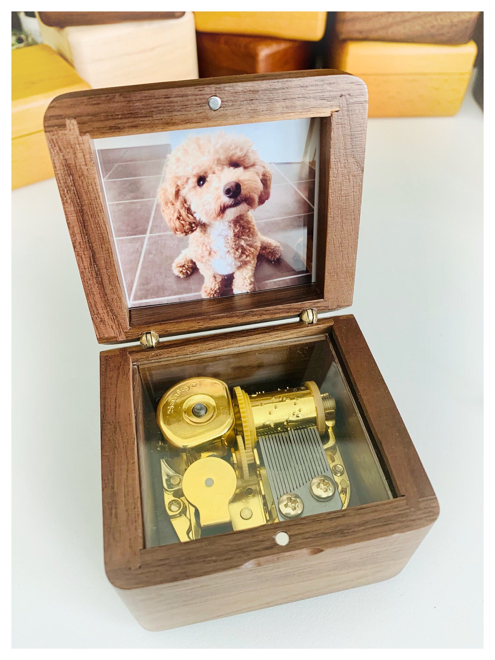 Personalised Engraved WindUp Wooden Deluxe Music Box Etsy