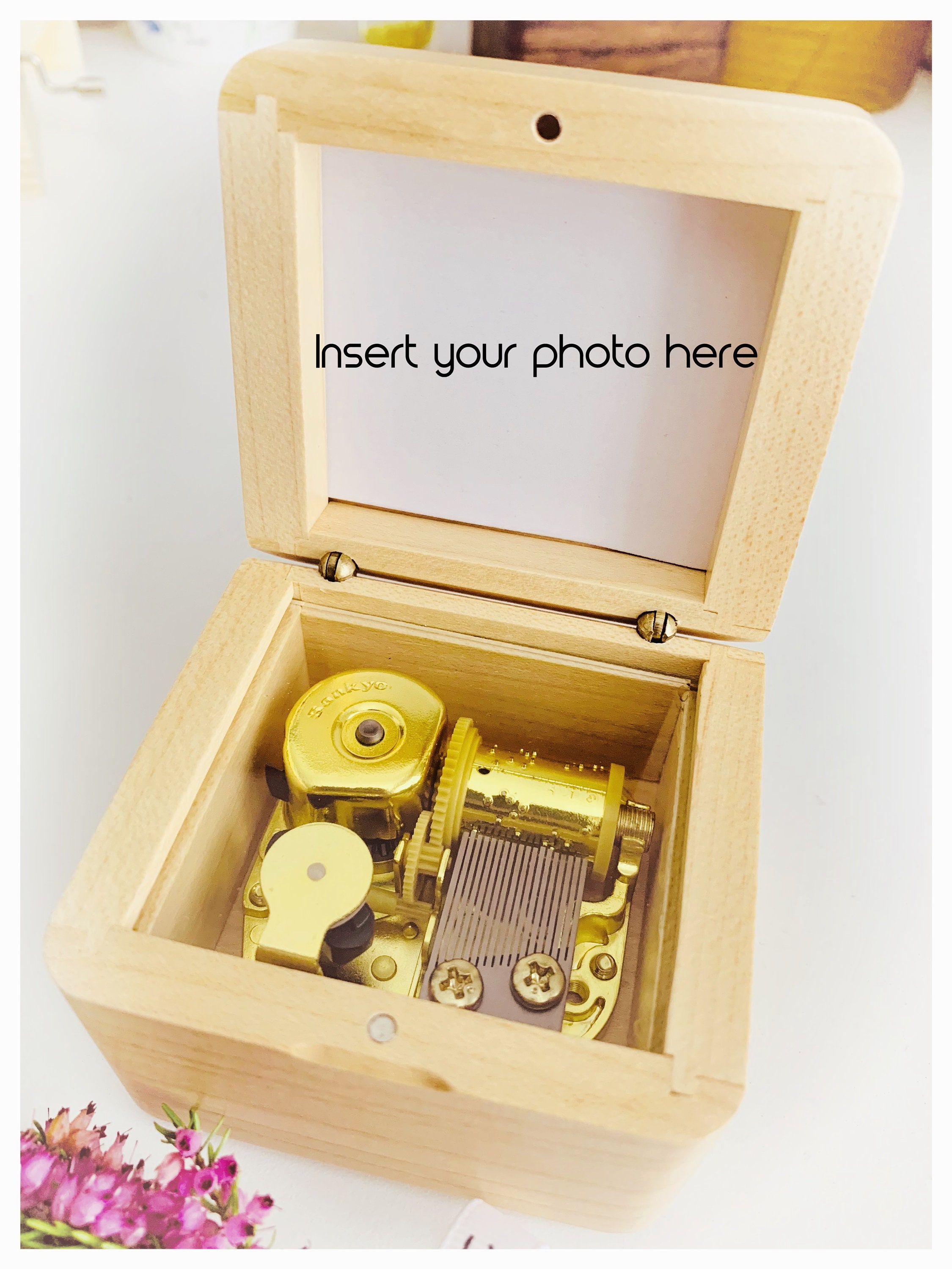 Personalised Engraved Windup Wooden Deluxe Music Box Etsy UK