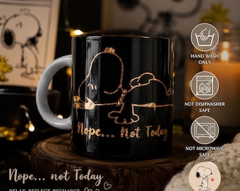 Nouvelles tasses à café snoopy, tasse snoopy, tasses à café noires, cadeaux snoopy