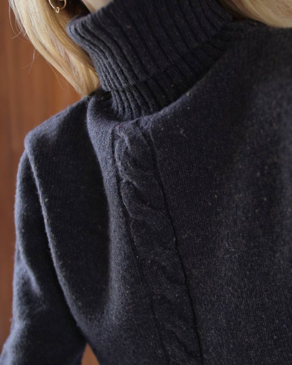 Brown woolen turtleneck