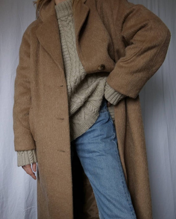 Vintage long camel hair coat