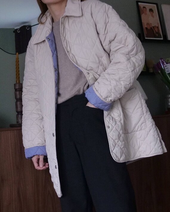 Cream vintage quilted jacket