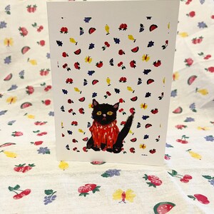 Tarjeta de felicitación kitty gato